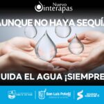 INTERAPAS MANTIENE CAMPAÑA DE CUIDADO DEL AGUA PARA PROMOVER EL CAMBIO DE HÁBITOS EN EL HOGAR