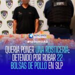 Detienen a repartidor por presunto robo de 22 bolsas de pollo en San Luis Potosí