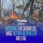 Ejército y Guardia Nacional despliegan operativo para combatir incendio en Ciudad del Maíz