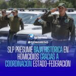 San Luis Potosí reporta reducción del 86% en homicidios dolosos, según cifras federales