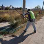 Villa de Pozos inicia trabajos de limpieza y rehabilitación en área verde de la colonia Las Mercedes
