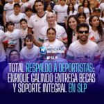 Enrique Galindo entrega becas a 143 deportistas en San Luis Potosí