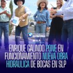 Enrique Galindo inaugura obra hidráulica en Bocas para mejorar abasto de agua en San Luis Potosí