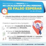 Fiscalía de SLP aclara que no es necesario esperar 24 horas para denunciar desapariciones