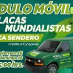 Gobierno de San Luis Potosí instala módulo móvil para placas mundialistas en Plaza Sendero