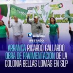 Gobierno de SLP inicia pavimentación en colonia Bellas Lomas al sur de la capital