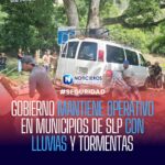 Protección Civil de SLP mantiene operativo ante lluvias en el Altiplano sin evacuaciones