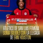Atlético de San Luis Femenil refuerza su defensa con la estadounidense Erin Houston