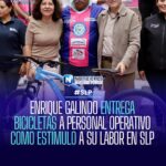 Enrique Galindo entrega 84 bicicletas a personal operativo de San Luis Potosí como estímulo laboral