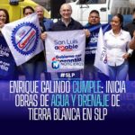 Enrique Galindo inicia obras de agua y drenaje en Tierra Blanca, San Luis Potosí