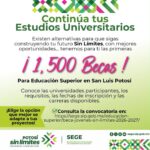 Gobierno de San Luis Potosí abre convocatoria de becas ‘Jóvenes Sin Límites’ para estudios universitarios