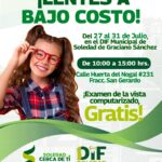 Soledad de Graciano Sánchez ofrece lentes a bajo costo y examen de la vista gratuito del 27 al 31 de julio