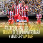 Atlético de San Luis vence 3-2 a Pumas en Ciudad Universitaria