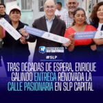 Enrique Galindo entrega renovada la calle Pasionaria en la colonia Casanova de SLP