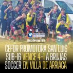 CEFOR Promotora San Luis Sub-16 vence 4-1 a Brujas Soccer en Villa de Arriaga como visitante