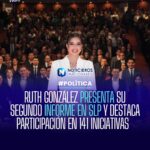 RUTH GONZÁLEZ PRESENTA SU SEGUNDO INFORME EN SLP Y DESTACA PARTICIPACIÓN EN 141 INICIATIVAS